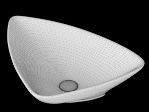 table top wash basin in triangle shape modeled in 3ds max Model 3D