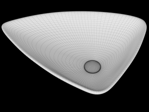 table top wash basin in triangle shape modeled in 3ds max Model 3D