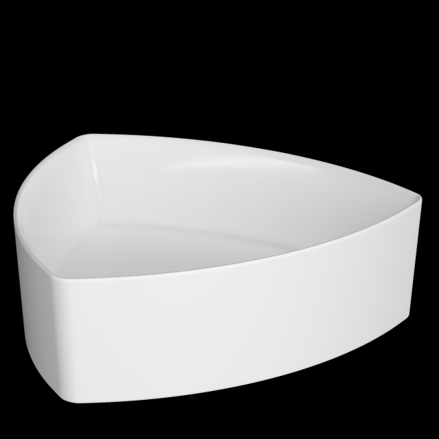 table top wash basin in triangle shape modeled in 3ds max 3D 모델 .c4d .max .obj .3ds .fbx .stl .blend 