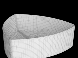 table top wash basin in triangle shape modeled in 3ds max 3D 모델