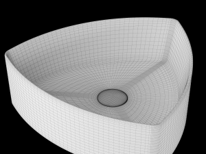 table top wash basin in triangle shape modeled in 3ds max 3D 모델