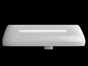 tabletop basin in rounded rectangle shape modeled in 3ds max 3D Model