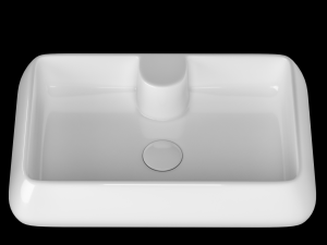 tabletop basin in rounded rectangle shape modeled in 3ds max 3D Model