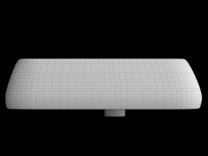 tabletop basin in rounded rectangle shape modeled in 3ds max 3D Model