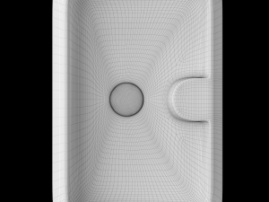 tabletop basin in rounded rectangle shape modeled in 3ds max 3D Model