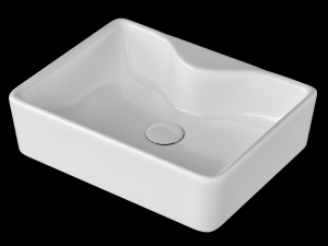 table top wash basin in rectangle shape modeled in 3ds max 3D Model