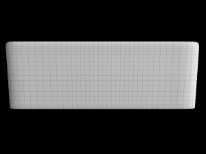table top wash basin in rectangle shape modeled in 3ds max 3D Model