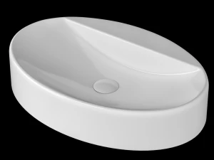 table top wash basin in oval shape modeled in 3ds max 3D Model