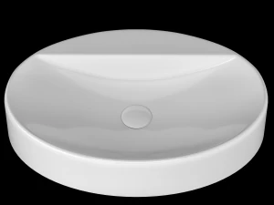 table top wash basin in oval shape modeled in 3ds max 3D Model