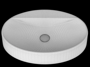table top wash basin in oval shape modeled in 3ds max 3D Model