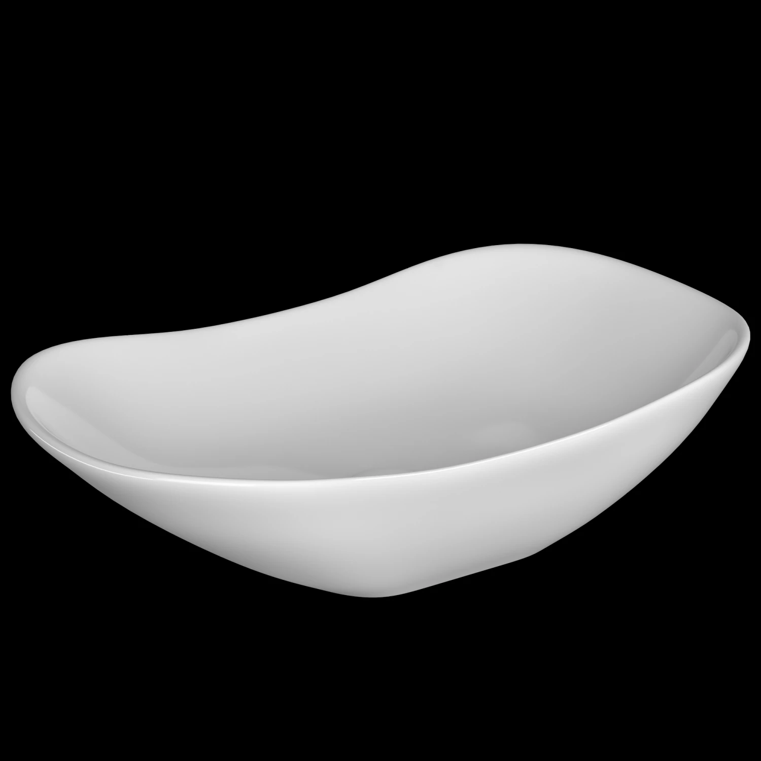 table top basin in rounded rectangle shape modeled in 3ds max 3D Model .c4d .max .obj .3ds .fbx .stl .blend 
