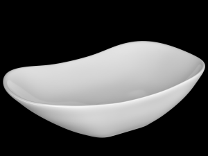 table top basin in rounded rectangle shape modeled in 3ds max 3D Model