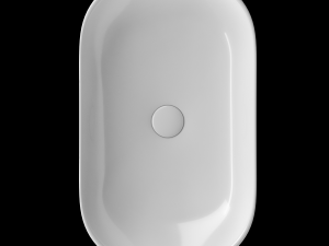 table top basin in rounded rectangle shape modeled in 3ds max Modèle 3D