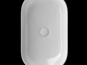 table top basin in rounded rectangle shape modeled in 3ds max 3D Model