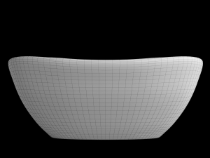table top basin in rounded rectangle shape modeled in 3ds max Modèle 3D