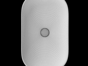 table top basin in rounded rectangle shape modeled in 3ds max 3D Model