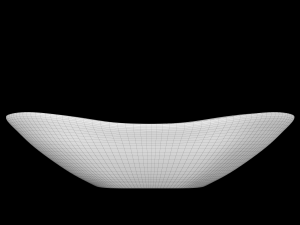 table top basin in rounded rectangle shape modeled in 3ds max Modèle 3D