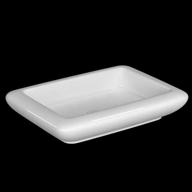 table top wash basin in rectangle shape modeled in 3ds max 3D Model .c4d .max .obj .3ds .fbx .stl .blend 