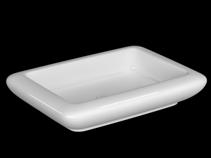 table top wash basin in rectangle shape modeled in 3ds max 3D मॉडल