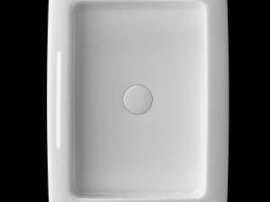 table top wash basin in rectangle shape modeled in 3ds max 3D Model