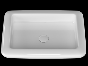 table top wash basin in rectangle shape modeled in 3ds max 3D Model