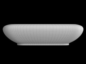 table top wash basin in rectangle shape modeled in 3ds max 3D Model