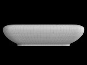 table top wash basin in rectangle shape modeled in 3ds max 3D Model