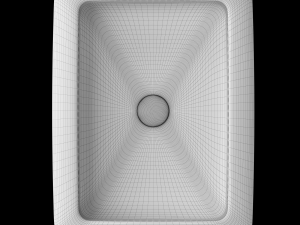 table top wash basin in rectangle shape modeled in 3ds max 3D Model