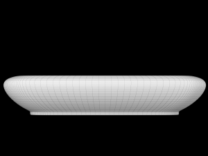 table top wash basin in rectangle shape modeled in 3ds max 3D Model