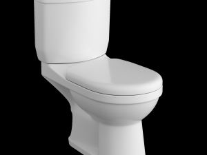 two piece ewc toilet modeled in 3ds max Modèle 3D