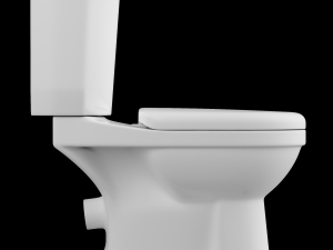 two piece ewc toilet modeled in 3ds max 3D Model
