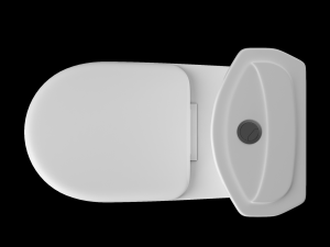 two piece ewc toilet modeled in 3ds max 3D Model
