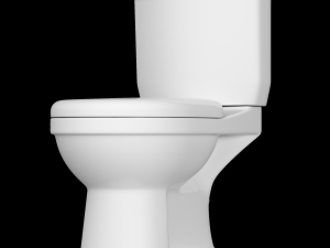 two piece ewc toilet modeled in 3ds max 3D Model