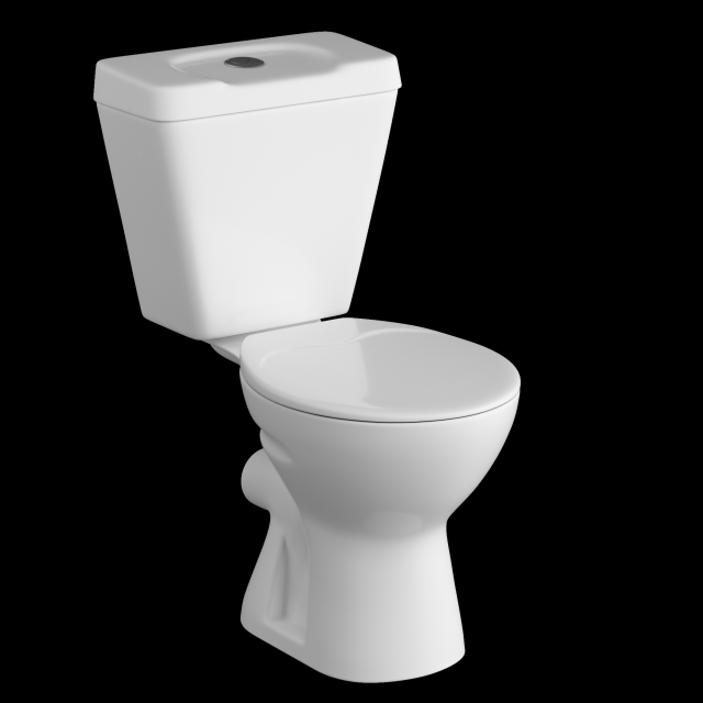 two piece ewc p trap toilet modeled in 3ds max 3D 모델 .c4d .max .obj .3ds .fbx .stl .blend 