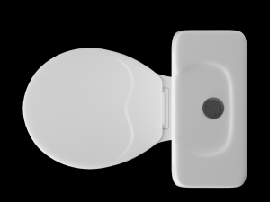 two piece ewc p trap toilet modeled in 3ds max 3D 모델