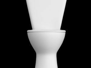two piece ewc p trap toilet modeled in 3ds max 3D 모델