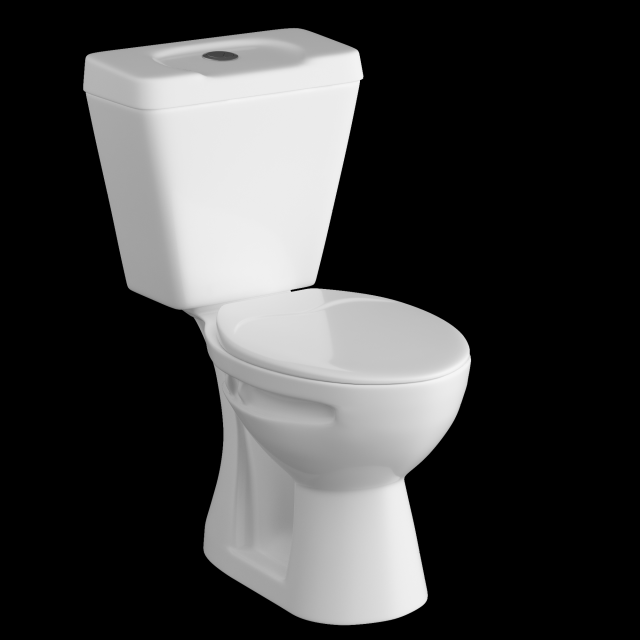 two piece ewc s trap toilet modeled in 3ds max Modelo 3D .c4d .max .obj .3ds .fbx .stl .blend 
