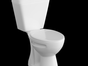 two piece ewc s trap toilet modeled in 3ds max 3D Model
