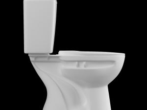 two piece ewc s trap toilet modeled in 3ds max Modelo 3D