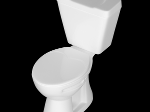 two piece ewc s trap toilet modeled in 3ds max Modelo 3D