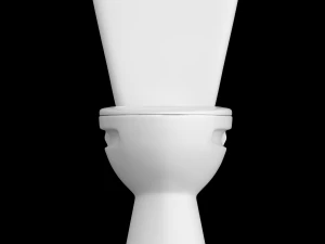 two piece ewc s trap toilet modeled in 3ds max 3D Model