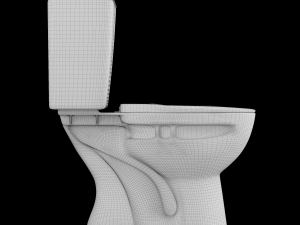 two piece ewc s trap toilet modeled in 3ds max Modelo 3D