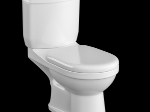 two piece ewc toilet modeled in 3ds max Modèle 3D