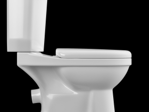 two piece ewc toilet modeled in 3ds max 3D Model