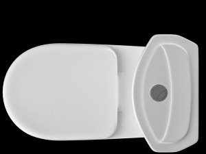 two piece ewc toilet modeled in 3ds max 3D Model