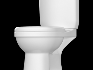 two piece ewc toilet modeled in 3ds max 3D Model