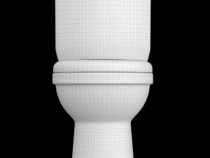 two piece ewc toilet modeled in 3ds max 3D Model