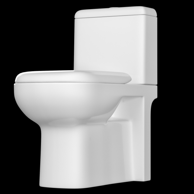 Floor Mount Oval Shape Ewc Toilet Modeled In 3ds Max 3D Model