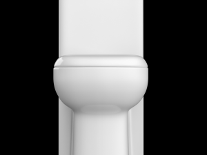 two piece rounded rectangle shape ewc toilet modeled in 3ds max 3D Модель
