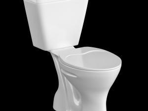 two piece oval shape ewc toilet modeled in 3ds max 3D 모델